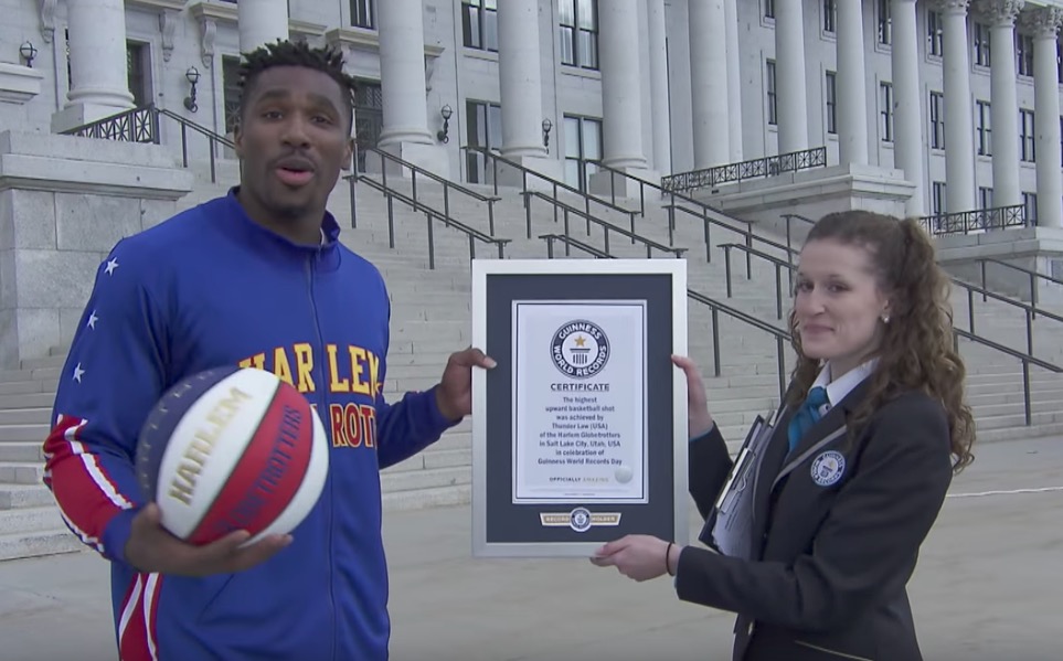 Have You Seen This? Utah state capitol backdrop for Globetrotter world record