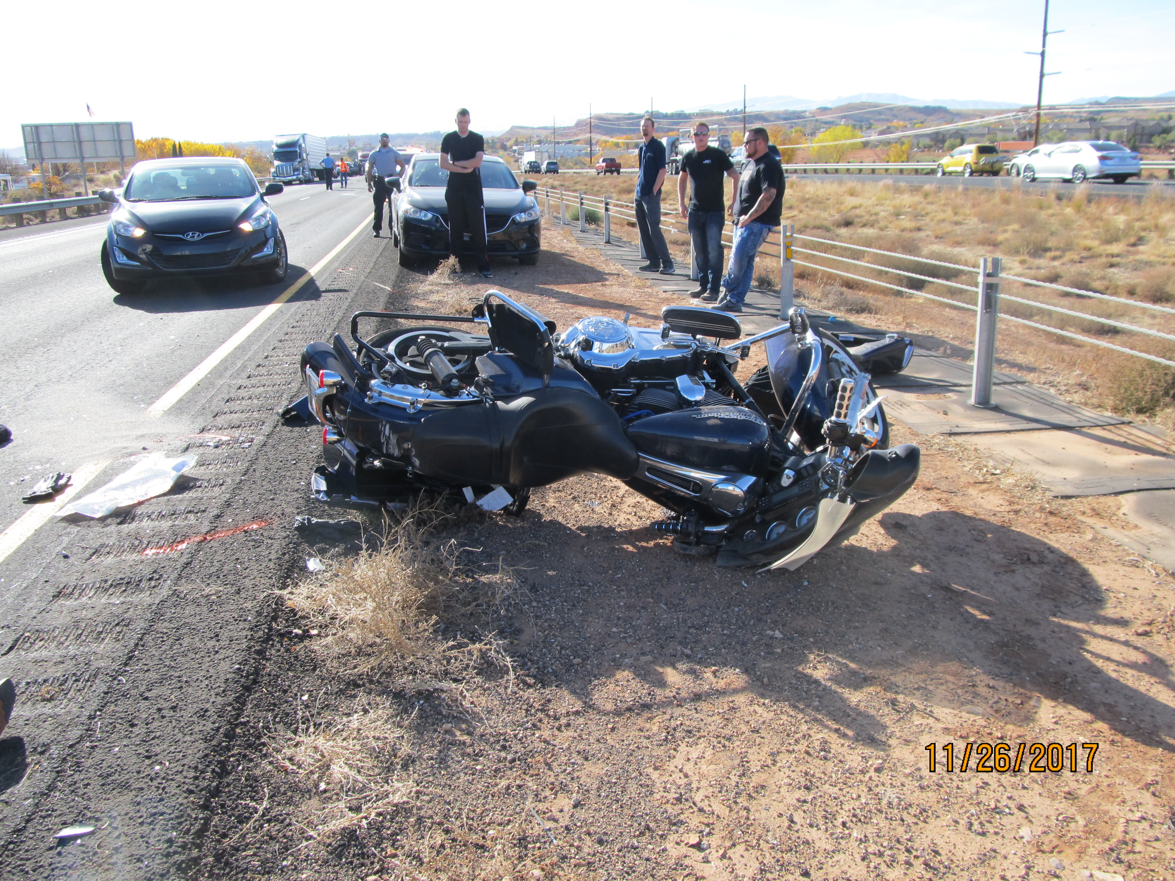Motorcyclist critically injured after crash in Southern Utah stop-and-go traffic