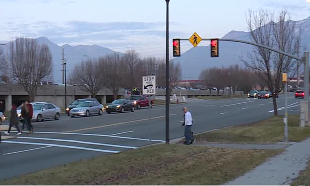 Caution urged after 3 people hit at Sandy crosswalk