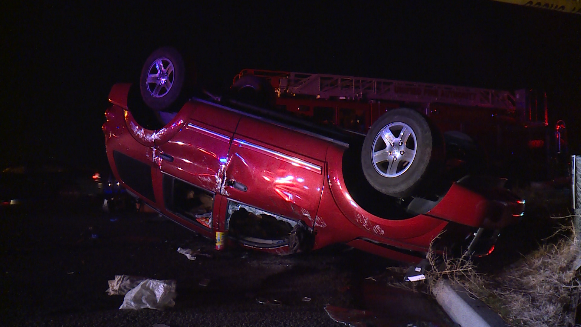 Police: 2 people extricated from vehicle after Riverton rollover crash