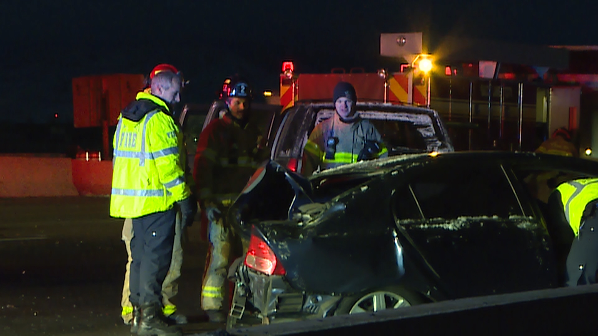 Woman extricated from vehicle, man arrested after crash on westbound I-80