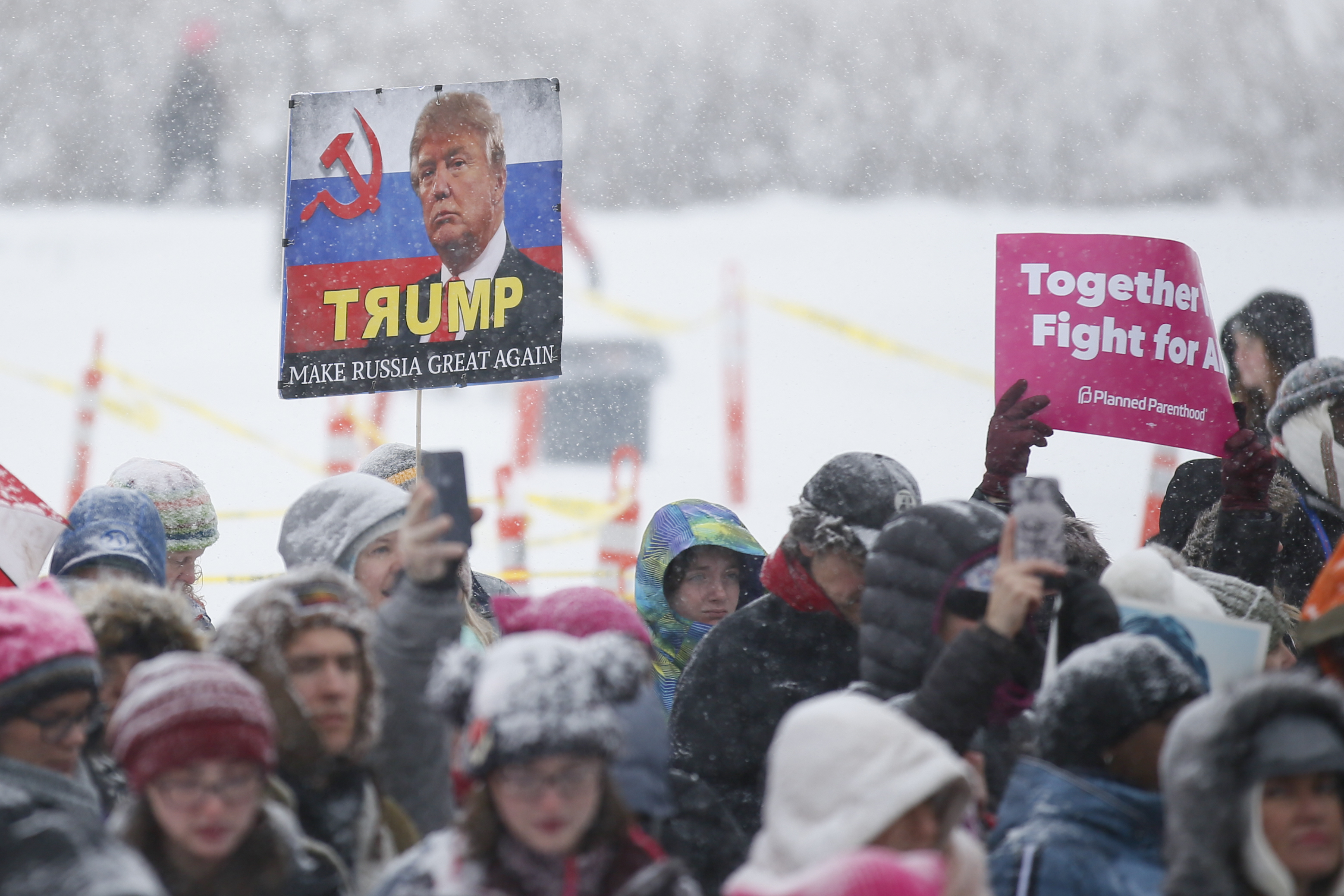 US marches for women's rights slam Trump, encourage voting