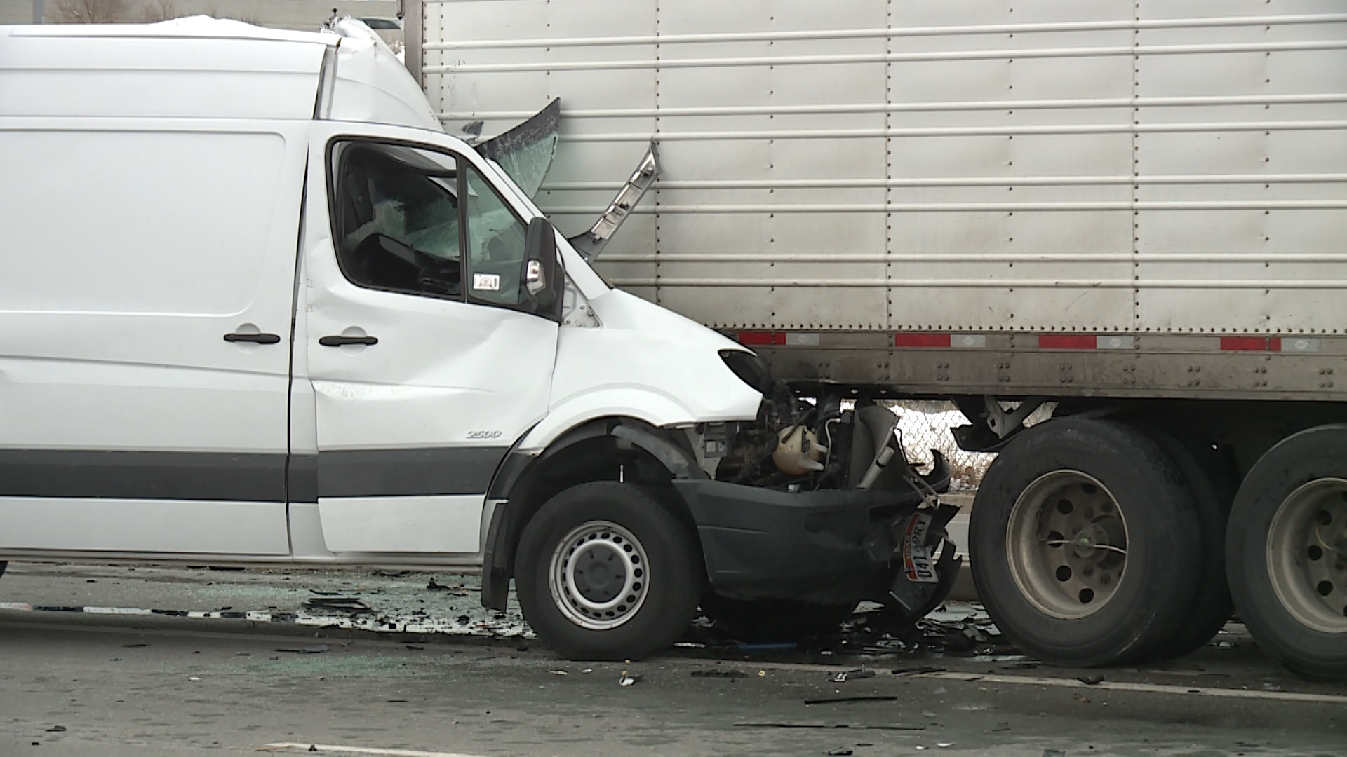 Van driver dies after rear-ending semitruck