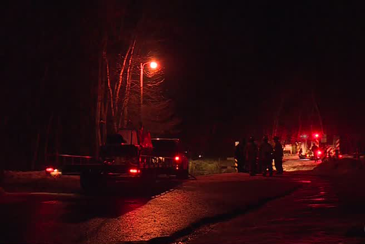 Crews snowmobile in to fight fire at Millcreek cabin