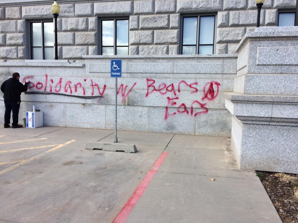 Authorities investigating vandalism discovered on Capitol grounds
