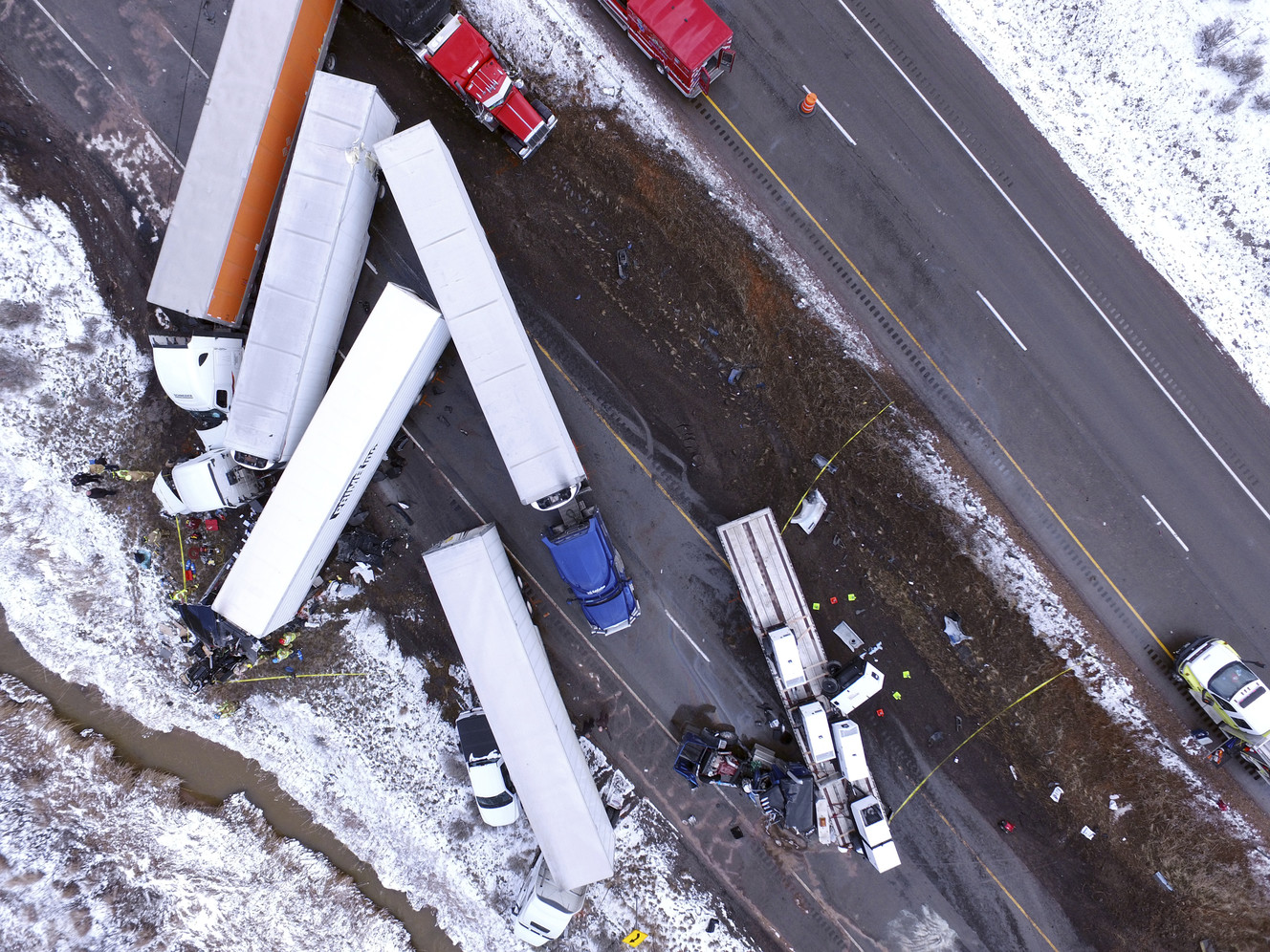 Man killed in multi-vehicle pileup that caused daylong closure of I-80