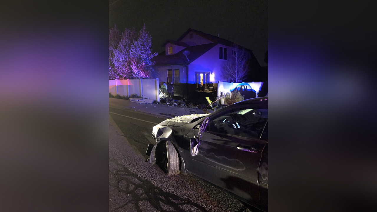 Car hits fence, tree and house in DUI crash, police say