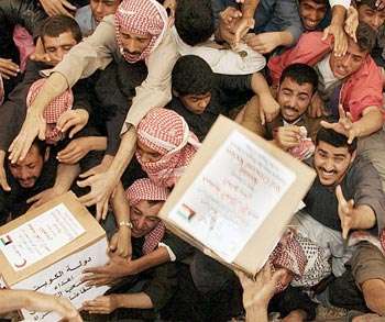 First Aid Shipment Rolls Into Iraq