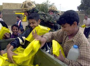 Food Convoys Arrive in Southern Iraq