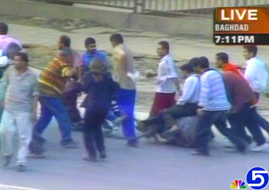 Liberated Iraqis Topple Statue, Celebrate