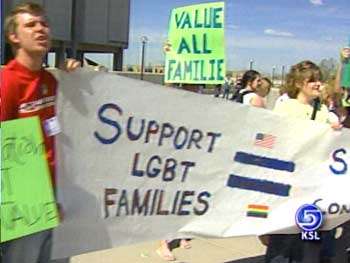 Pro/Con Protests Held Regarding Gay Marriage Amendment
