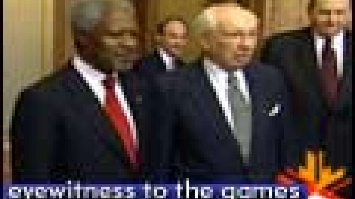U.N.'s Annan Meets With Pres. Hinckley