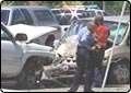 Head-on Collision Critically Injures Woman, Child