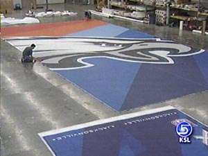 Utah Company Decorating for Superbowl