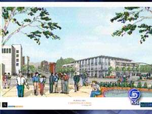 LDS Church Showing Plans for New Library
