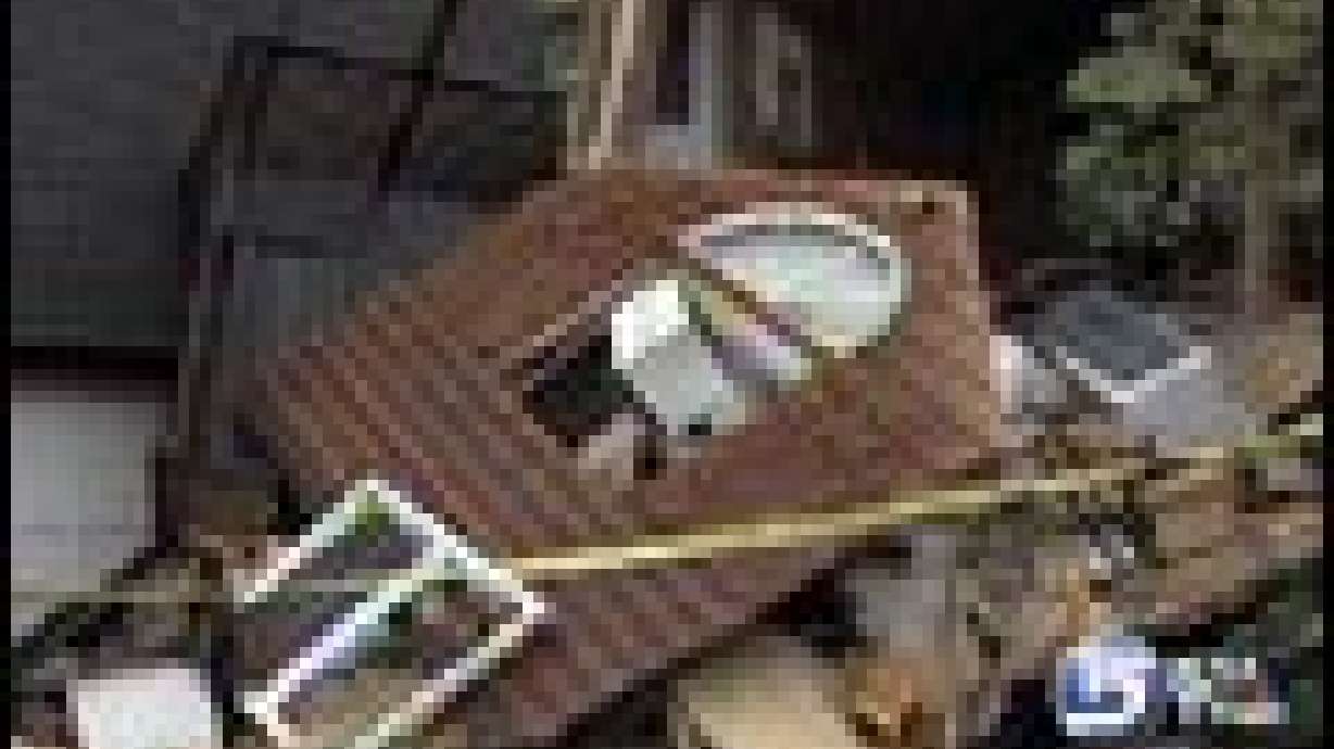 Rockslide, Mudslide Damage Homes