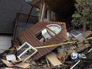 Rockslide, Mudslide Damage Homes