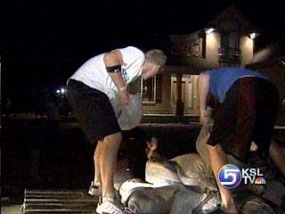 Utah County Volunteers Battle Overnight Flooding