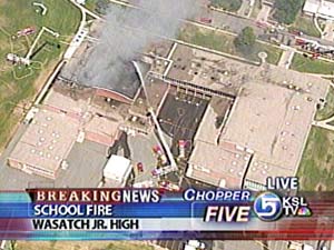 6-Alarm Fire Sweeps Through Wasatch Jr. High