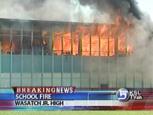 6-Alarm Fire Sweeps Through Wasatch Jr. High