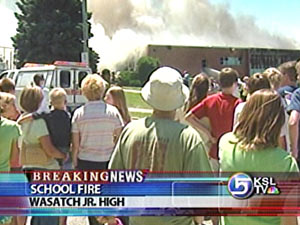 6-Alarm Fire Sweeps Through Wasatch Jr. High