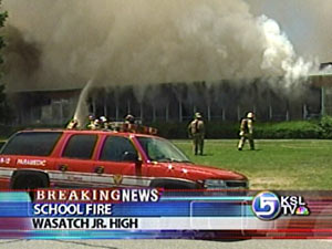 6-Alarm Fire Sweeps Through Wasatch Jr. High