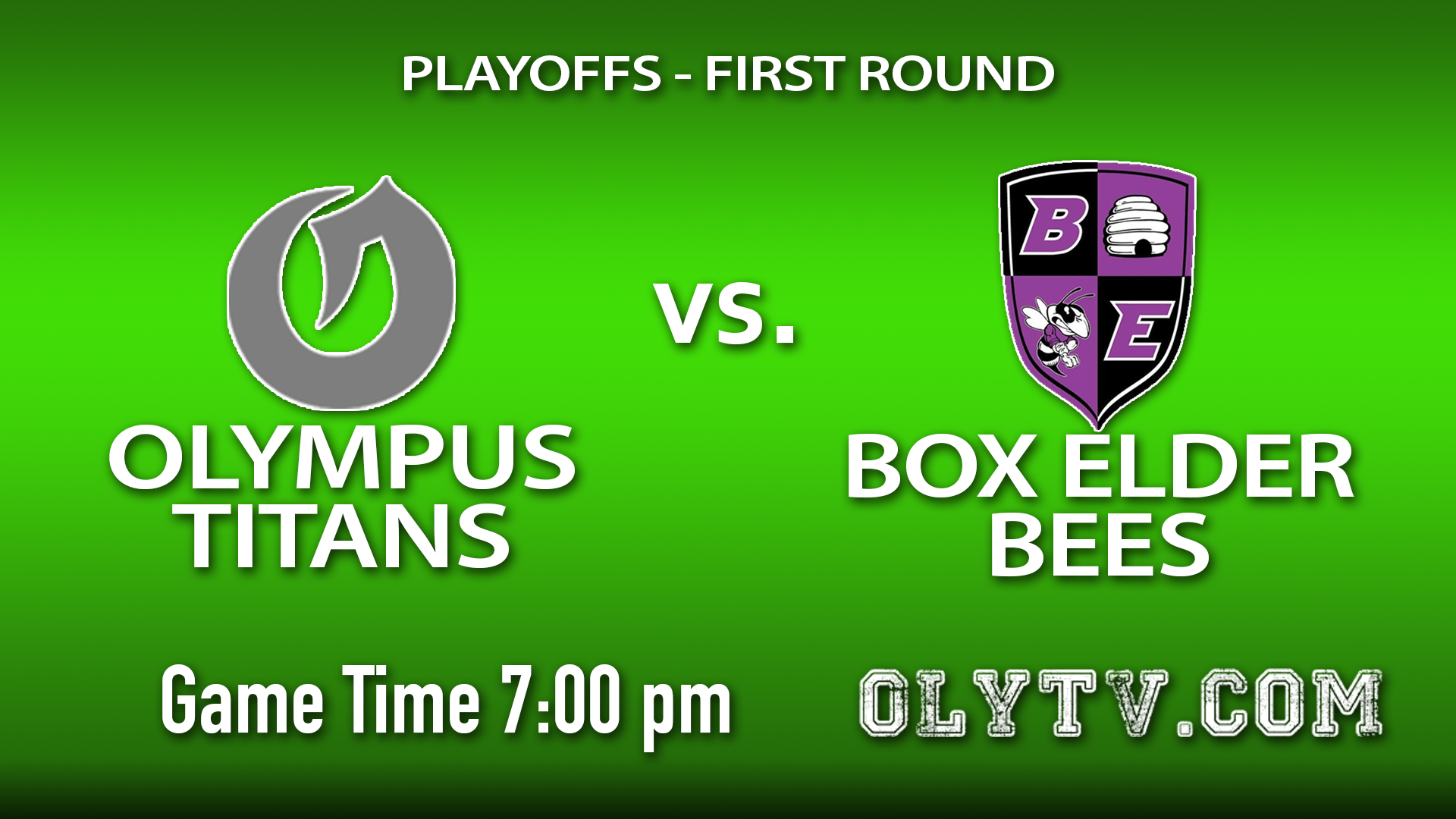 Football 4A State Round 1: Box Elder at Olympus High School