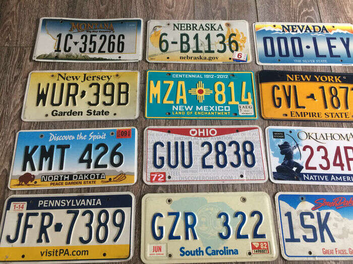 Dozens of cool vintage and collectible license plates...Selection varies daily...In Utah County.
