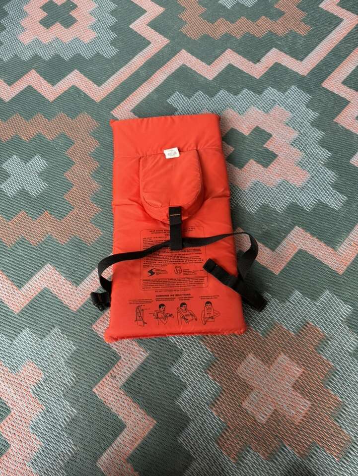 Near Shore Buoyant Orange Life Vest Type II