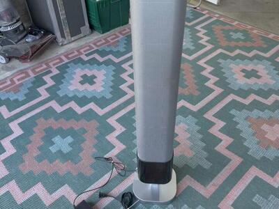 Brookstone Big Blue Media Tower Bluetooth Speaker