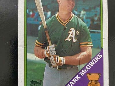 1988 Topps Mark McGwire Signed PRICE DROP