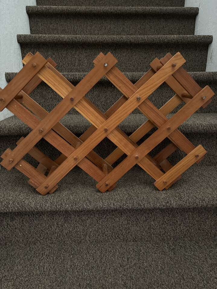 Vintage Teak Goodwood Wine Bottle Rack
