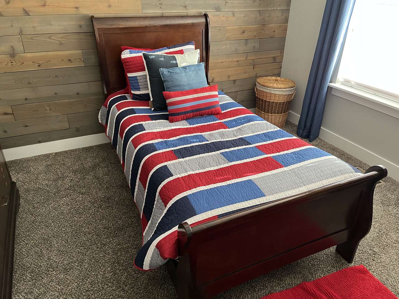 Twin Sleigh Bed and Dresser