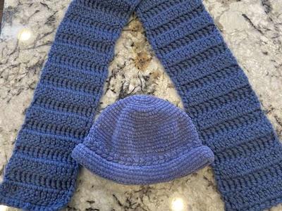 Purple Scarf And Hat