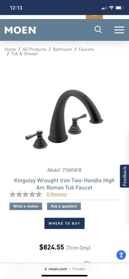 New Moen Roman Tub Faucet Deck Mount