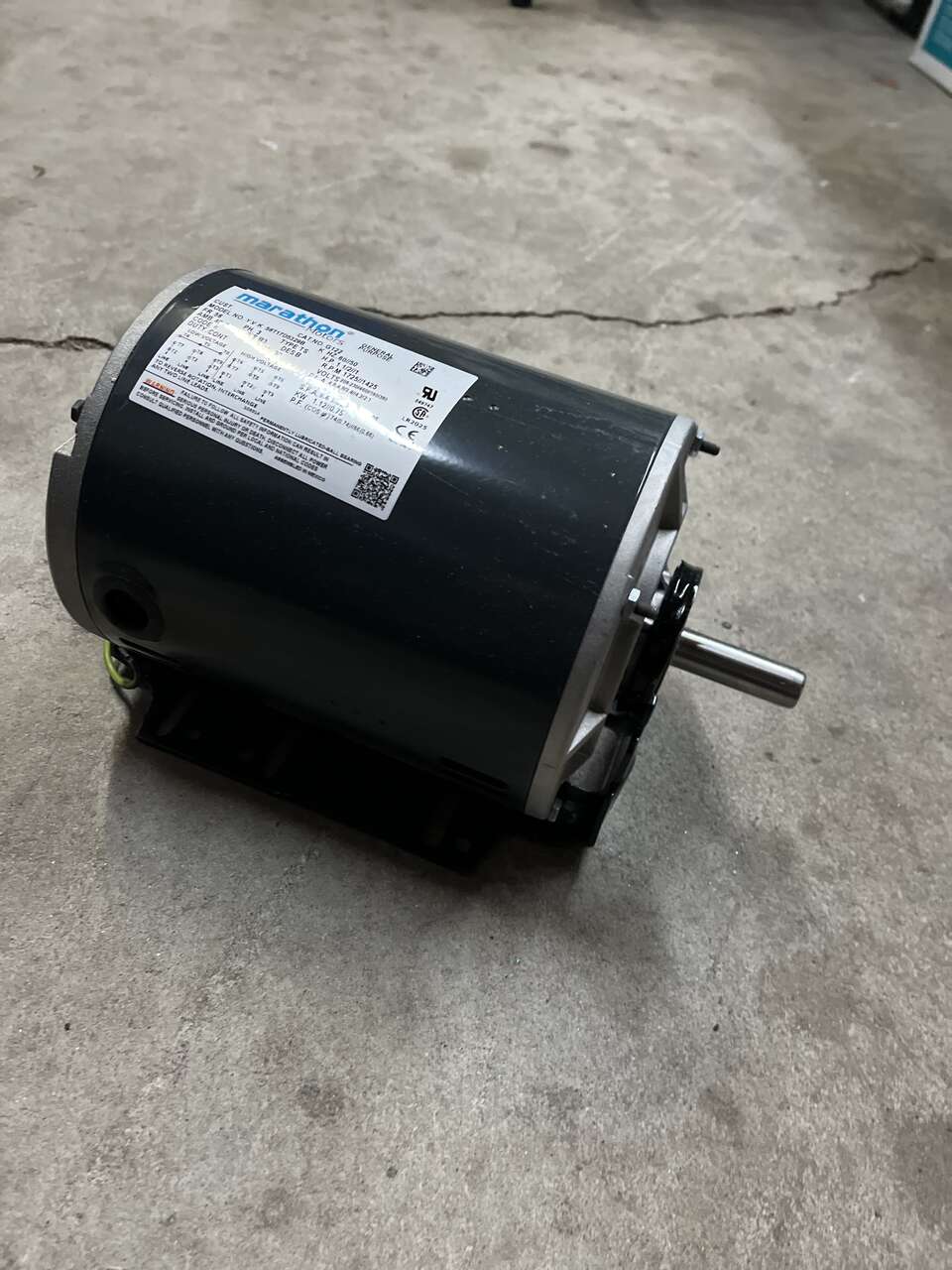Condenser Fan Motor - Marathon 1-1/2 HP, 56 Frame