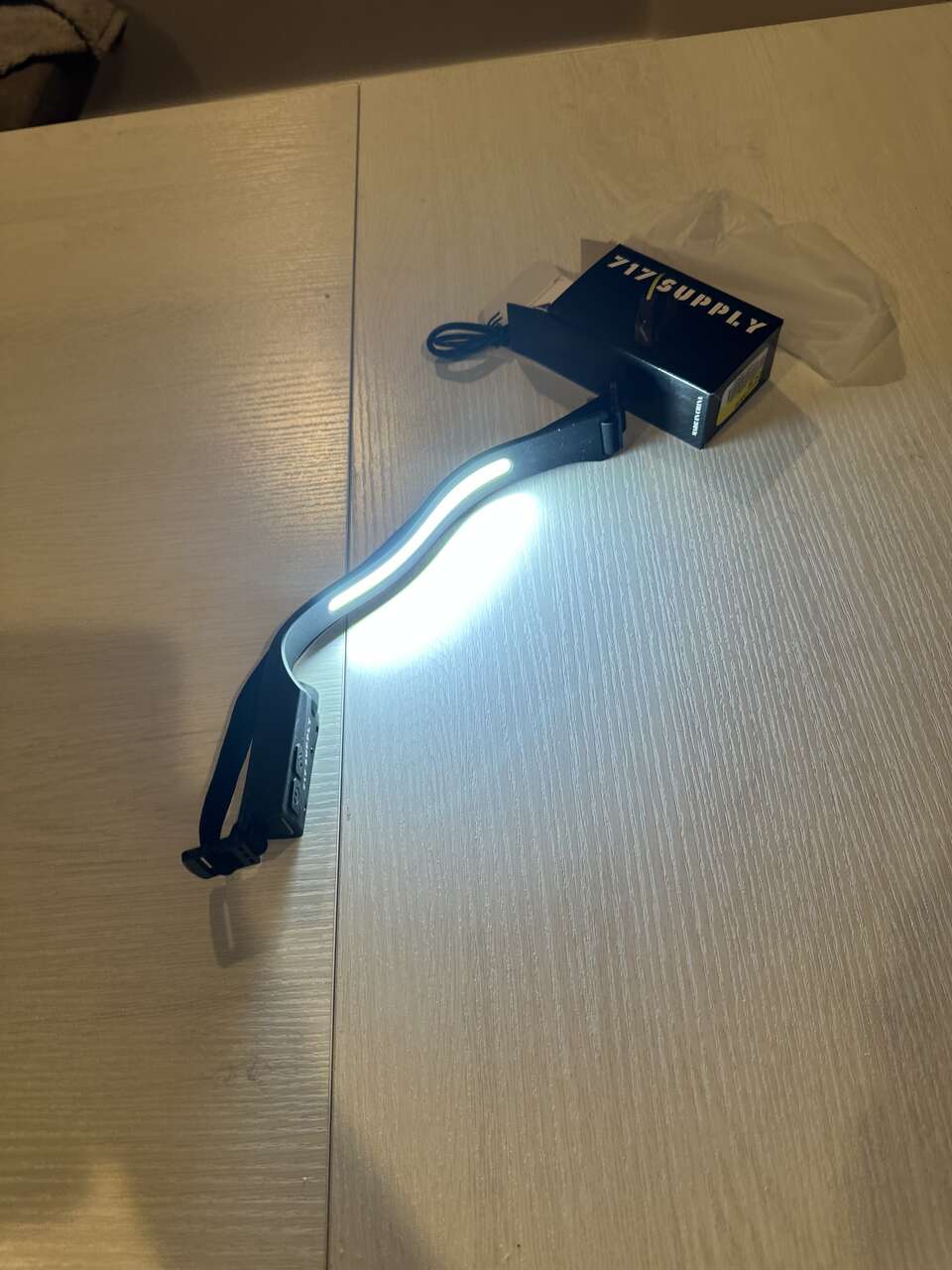 Headlamp, 717 Supply tactical, Rechargeable 230* wide beam with spotlight, Motion activated