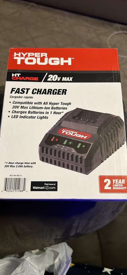 Hyper Tough 20V Lithium-ion Battery Fast Charger for Hyper Tough