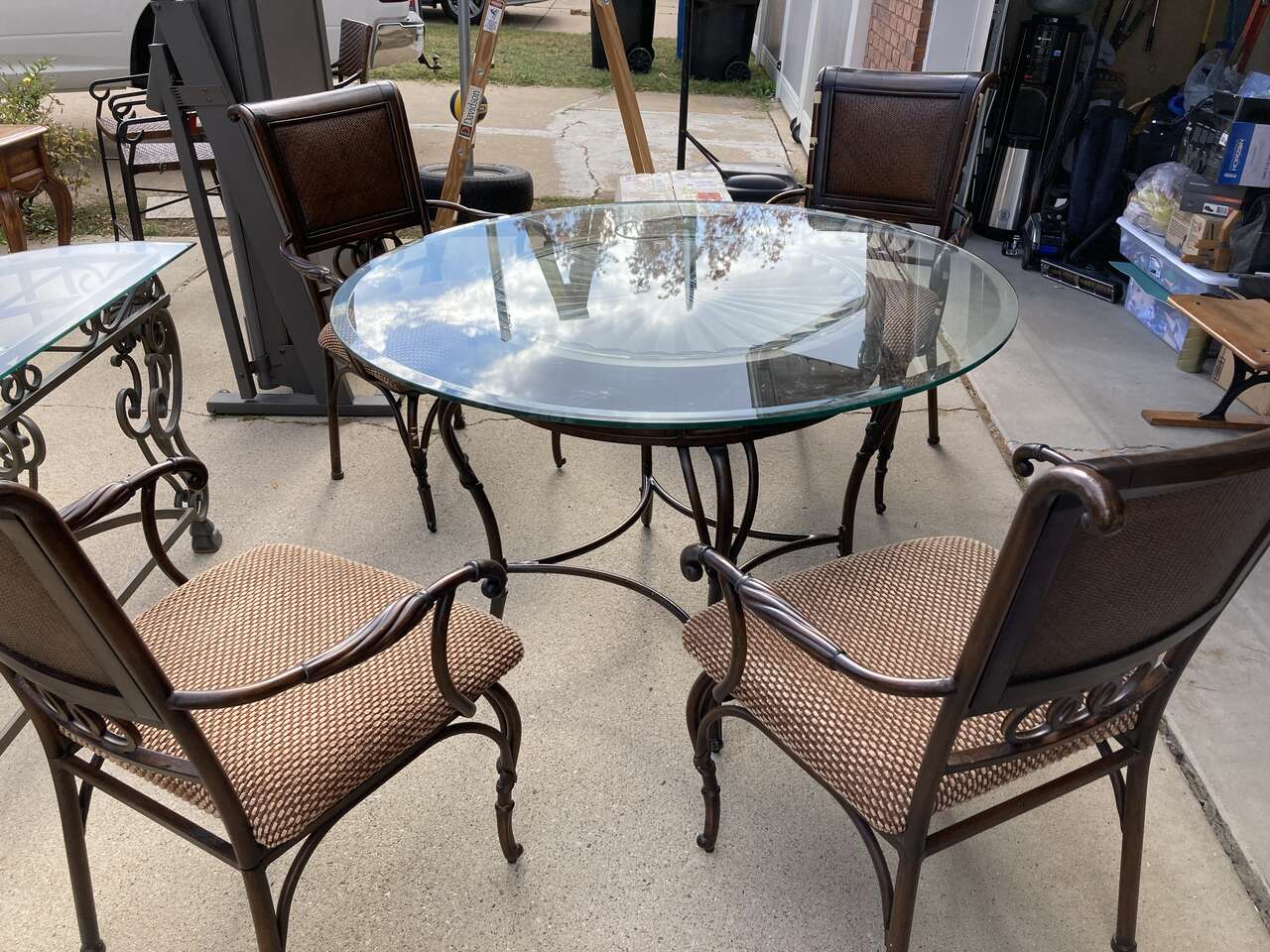 Glass top dining table Furniture