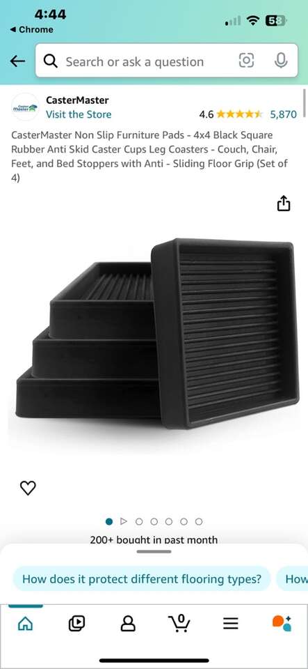 Furniture Non Slip Grip Rubber Pad Squares NIB