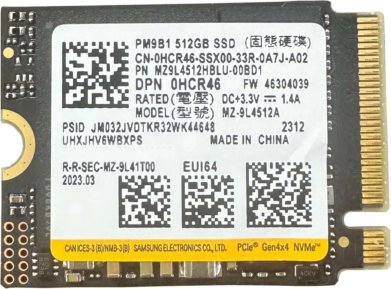 hard drive Form factor: M.2 2230 (22mm x 30mm)