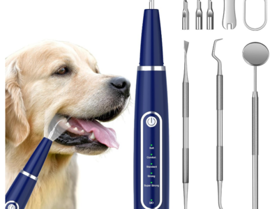 New Dog Plaque Remover for Teeth, Dog Teeth Cleaning Kit with LED Light and 5 Modes, Teeth Cleaning for Dogs and Cats