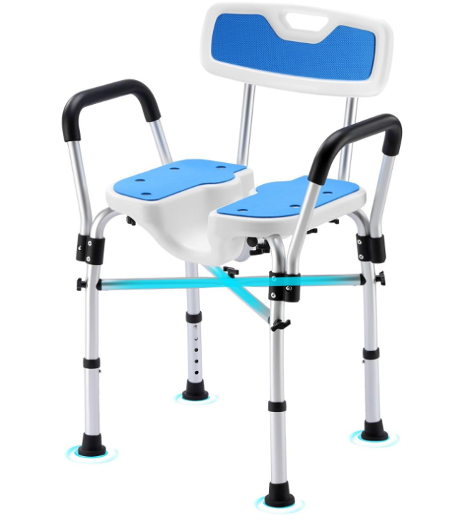 NEW U-Shaped Shower Chair for Inside Shower, 600lbs Heavy Duty Shower Chair