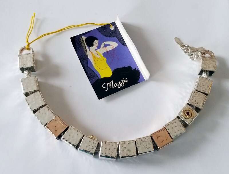 Bracelet with Sterling Silver, Gold and Gemstones NEW WITH TAGS (See description below)