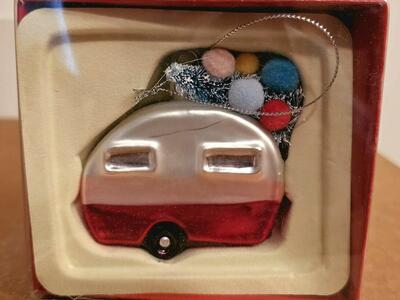 Willow Street Designs Retro RV Camper Christmas Tree ornament (Brand new in box)