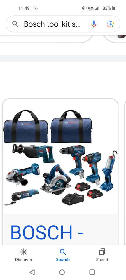 Bosch New Cordless Tool Set