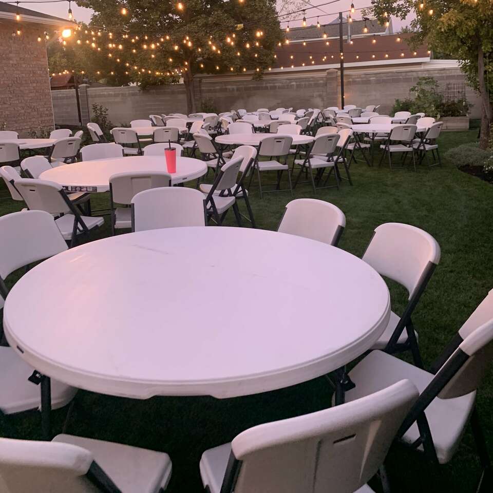 LIFETIME CHAIRS AND TABLES FOR RENT