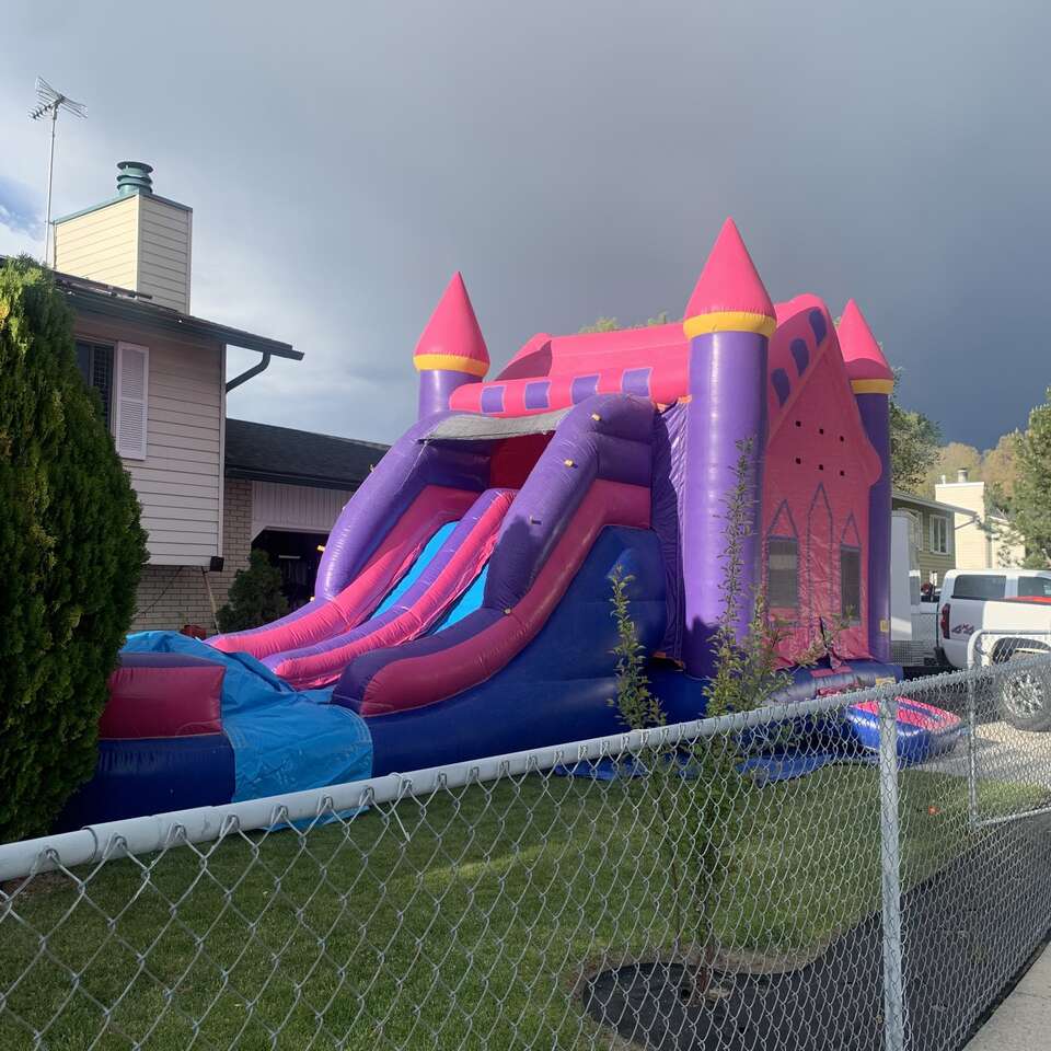 Princess Bounce house slide combo for rent