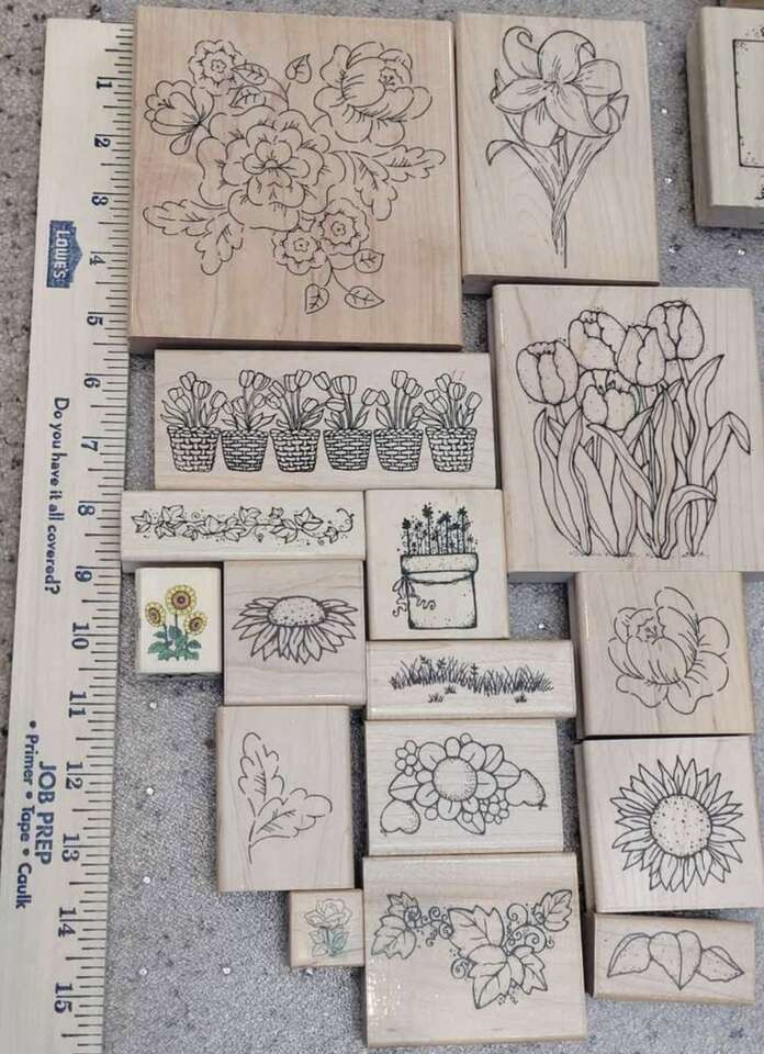Dozens of premium rubber stamps