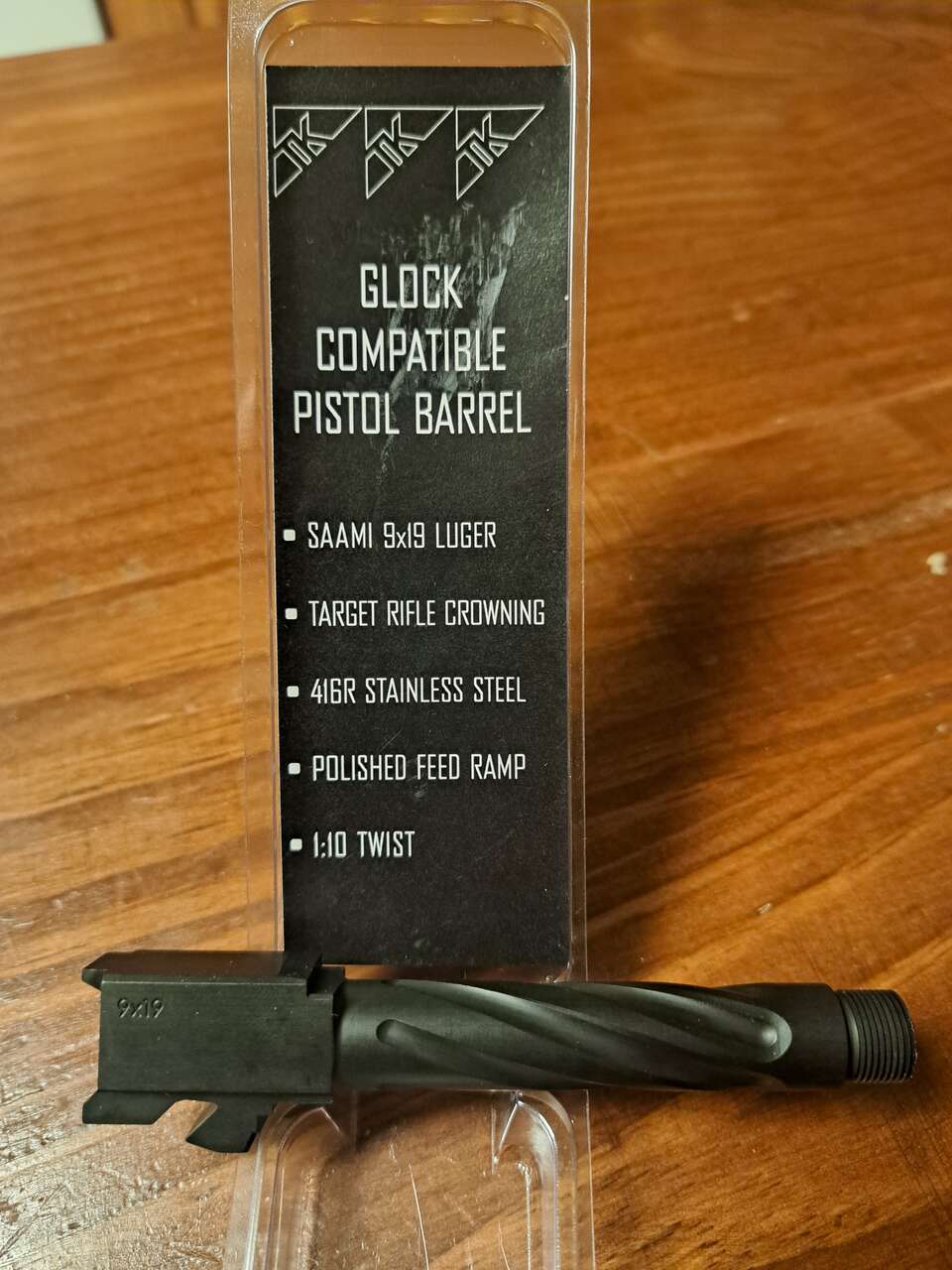 Threaded, Spiral Fluted Glock 19 barrel